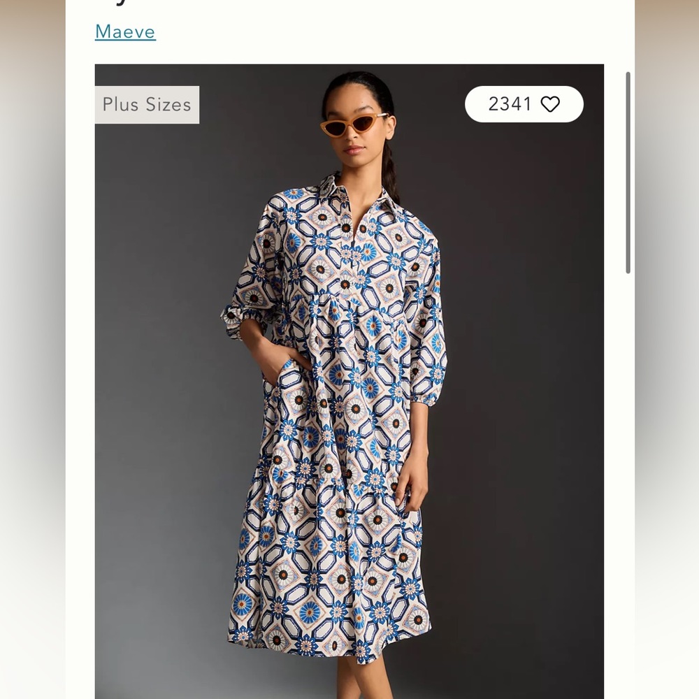 Anthropologie bettina midi dress